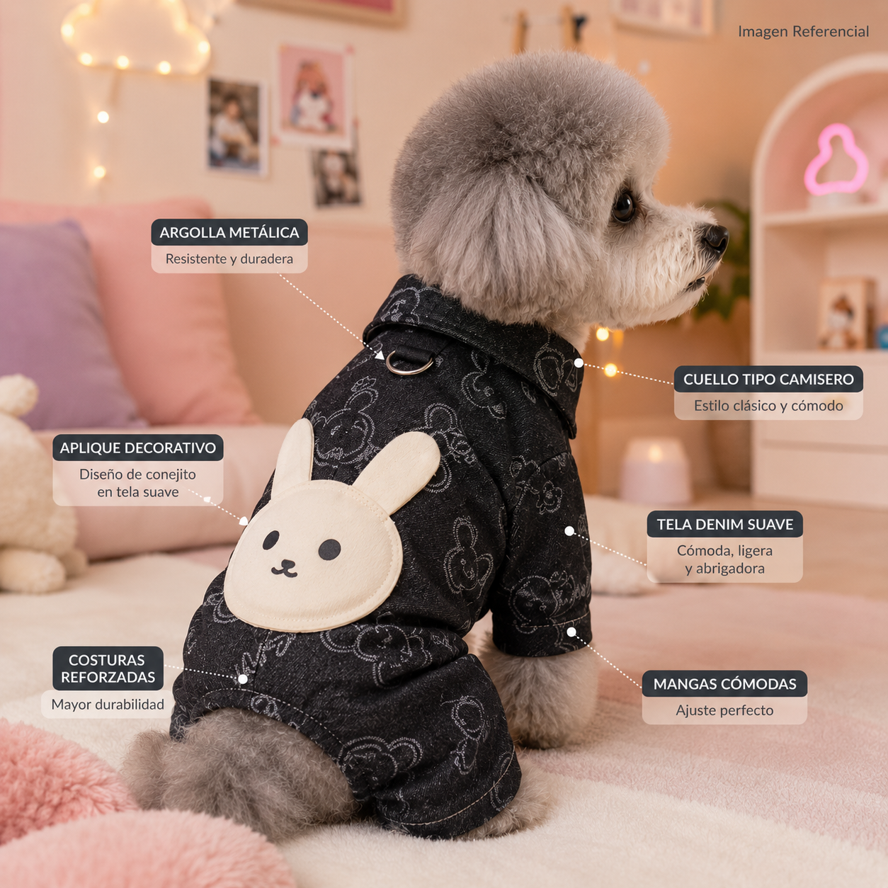 Bunny Denim- Ropa para perros