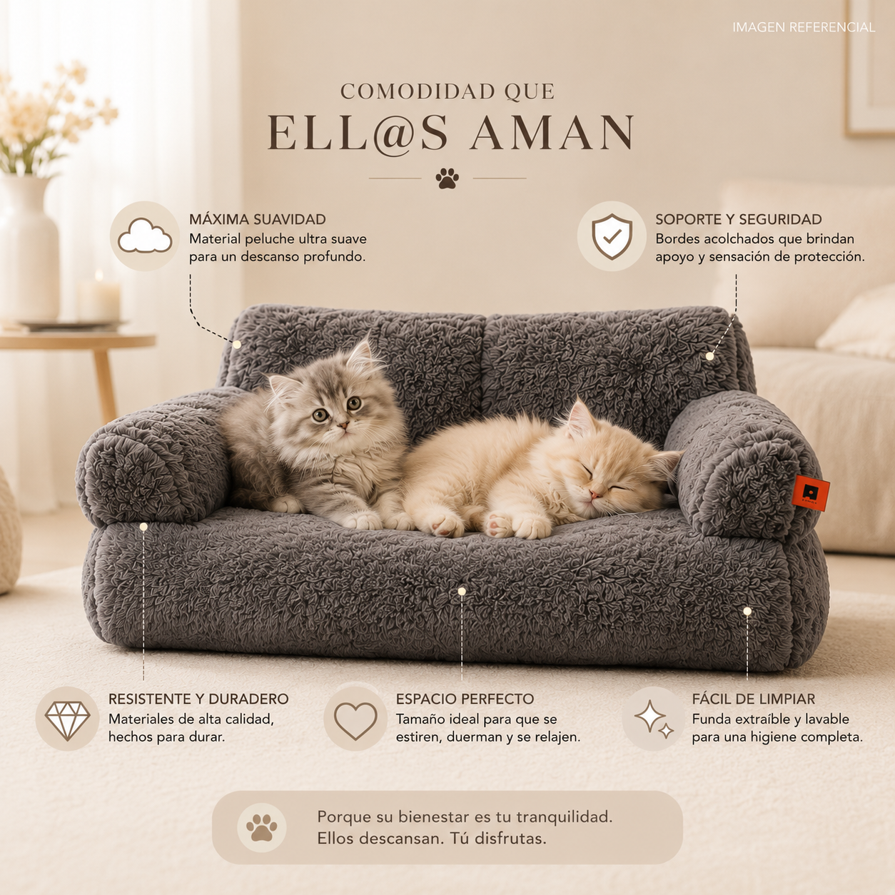 NubeSoft Deluxe- Cama para perros y gatos
