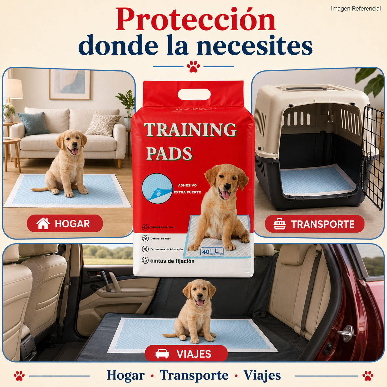 Training pads- Adhesivo extra fuerte Talla L