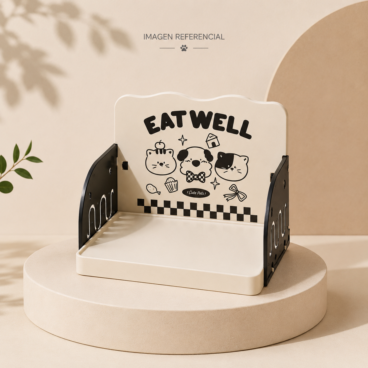 Estación de Alimentos para mascotas_ mesa comedor