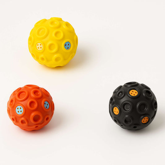 CrazyMoon - Juguete Pelota de Goma Texturizada para Perros