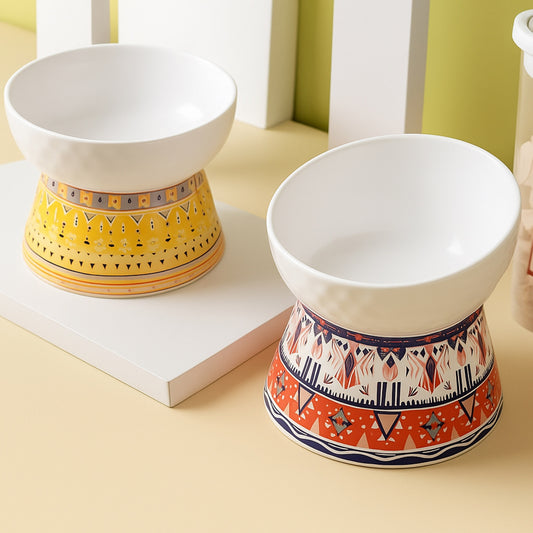 CeramiTribe Bowl Comedero Elevado de Cerámica