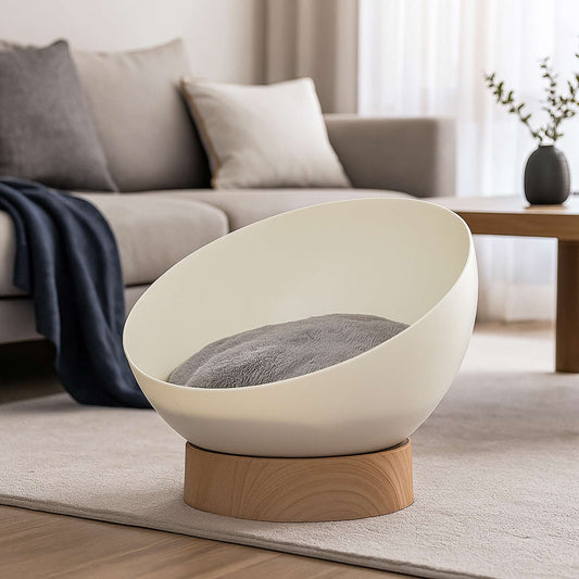 MoonRest - Cama con Base de Madera para Gatos