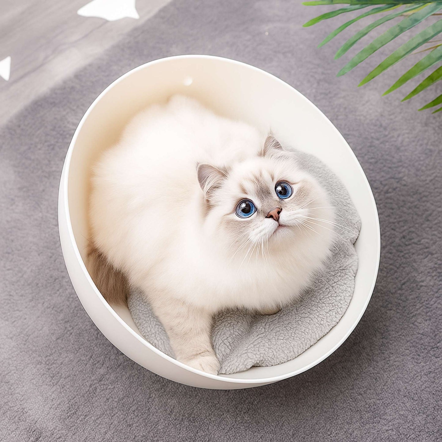 MoonRest - Cama con Base de Madera para Gatos