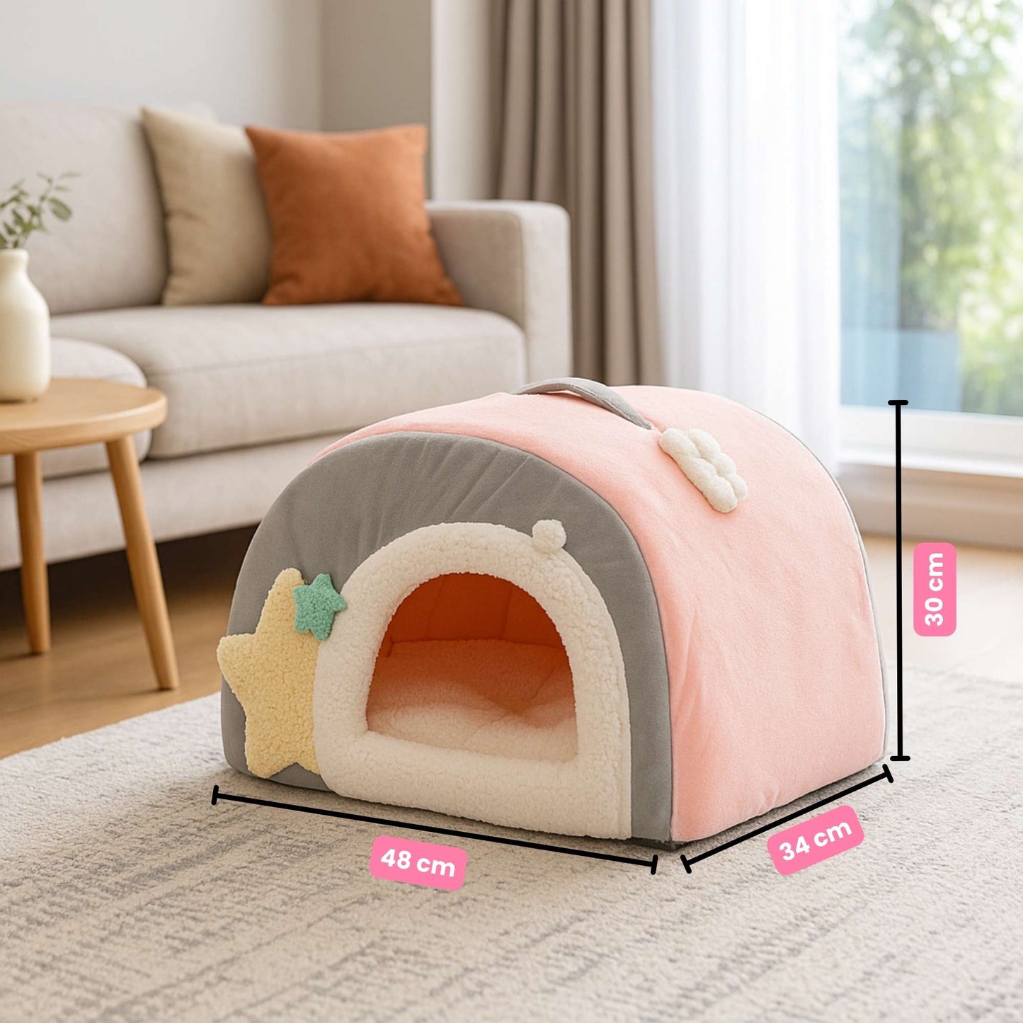 SweetCave- Cama iglú para Mascotas