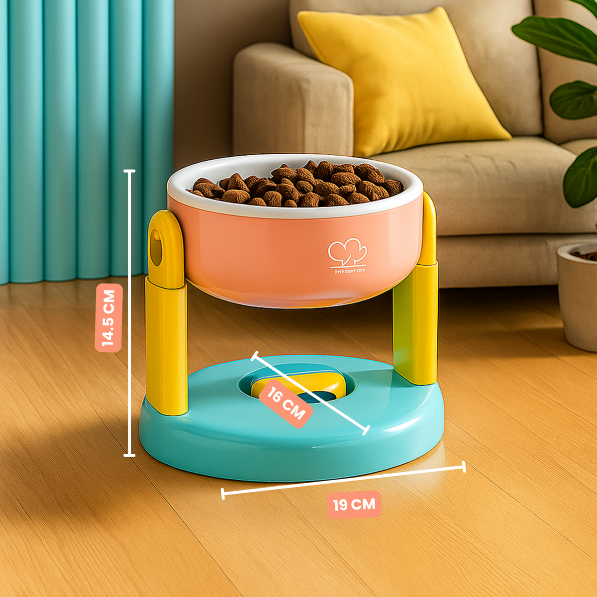 NO MOVE - Plato ajustable elevado con antideslizante para mascotas
