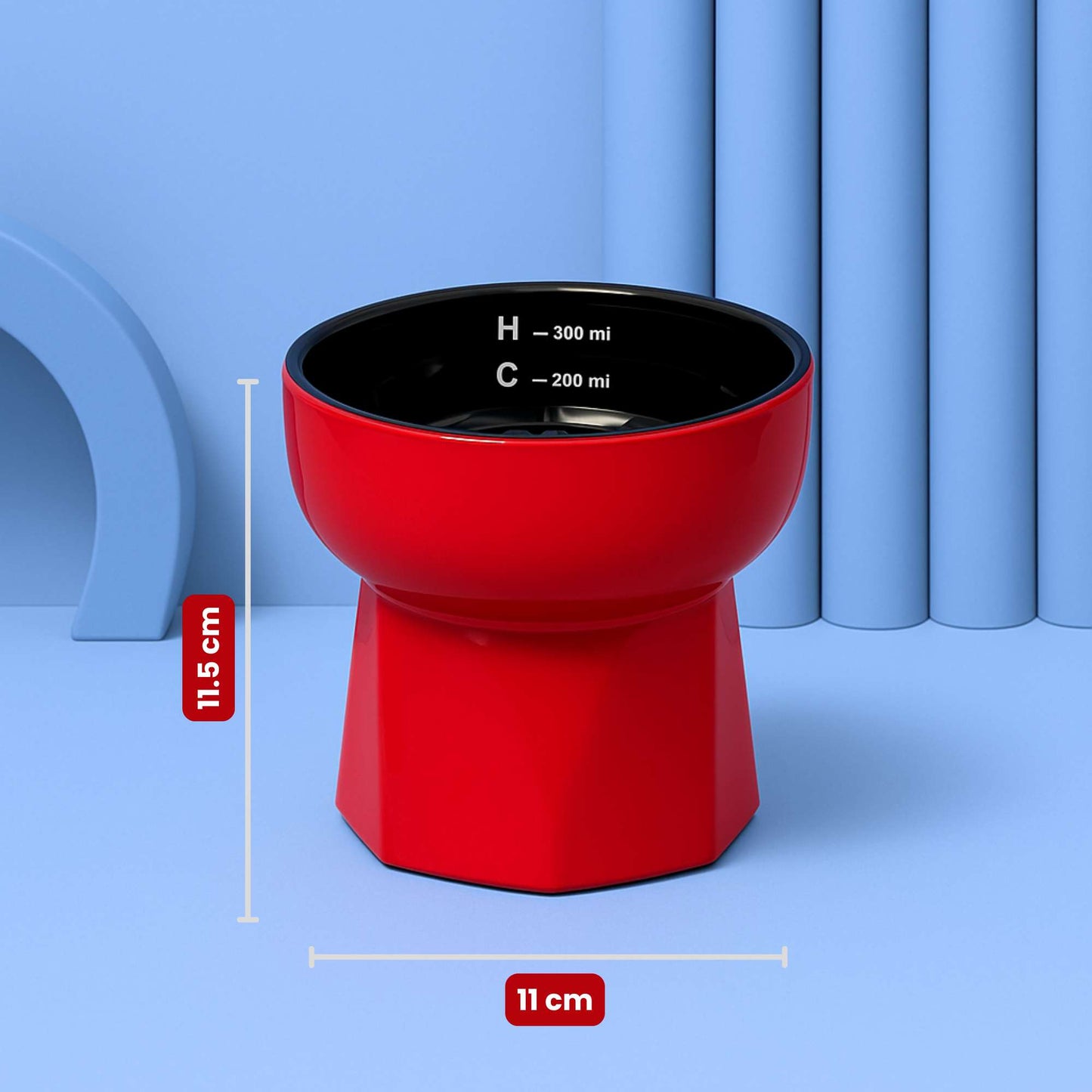 DiamantBowl Comedero Elevado con Diseño Geométrico