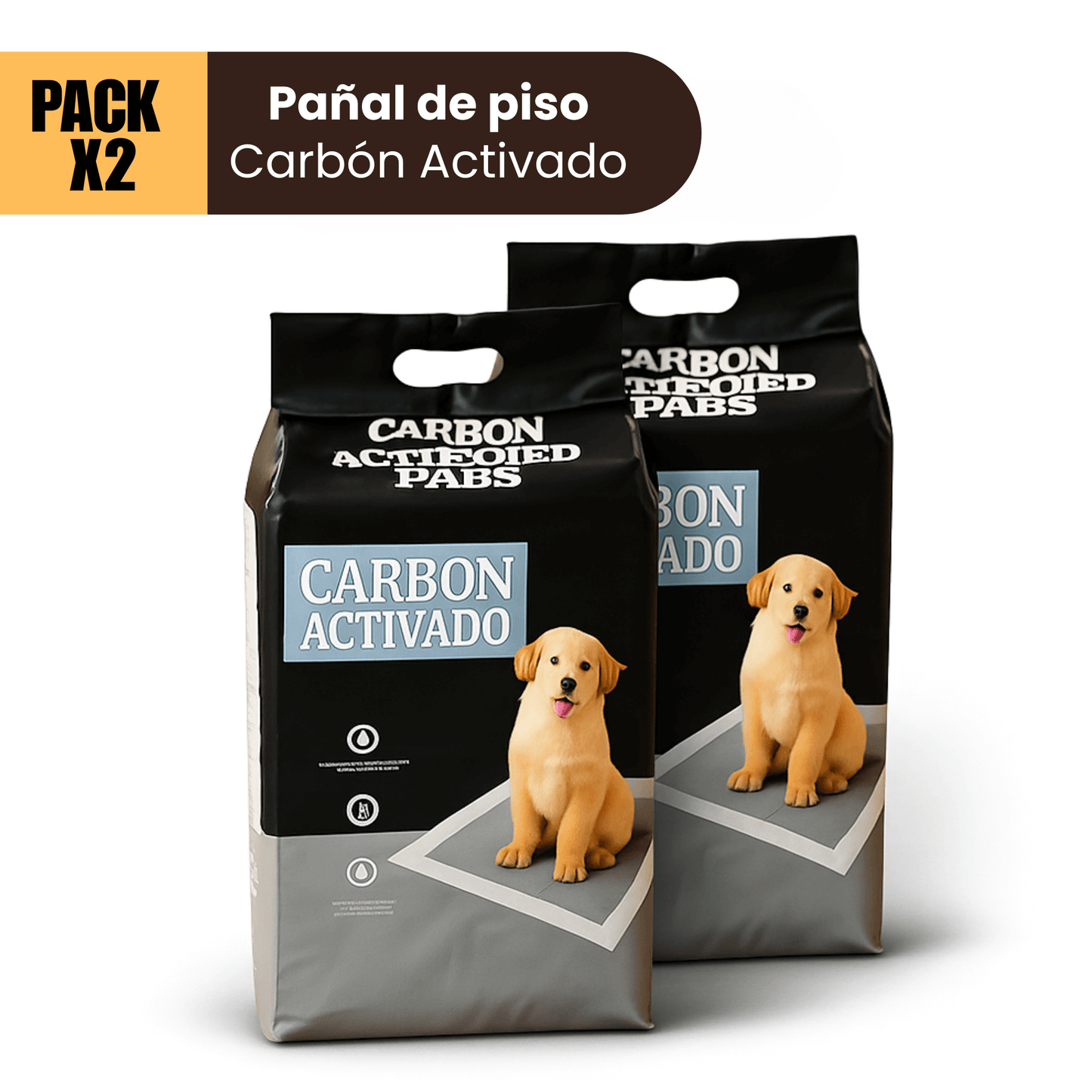 Pañal de Piso Carbón Activado S,M,L,XL (Pack x 2)