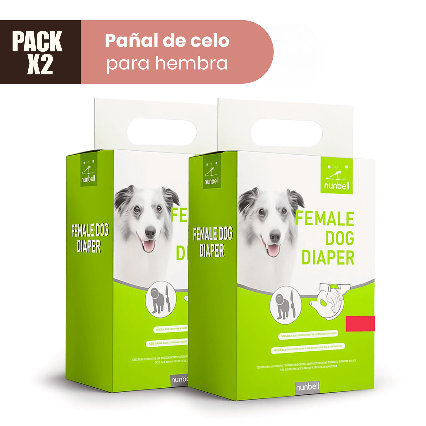 Pañal de Hembra Nunbell XS,S,M,L,XL (Pack x 2)