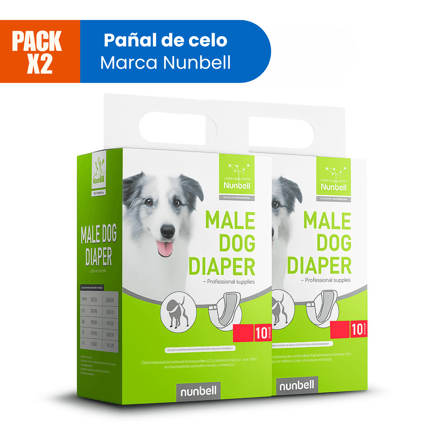 Pañal de Macho Nunbell S,L,XS (Pack x 2)
