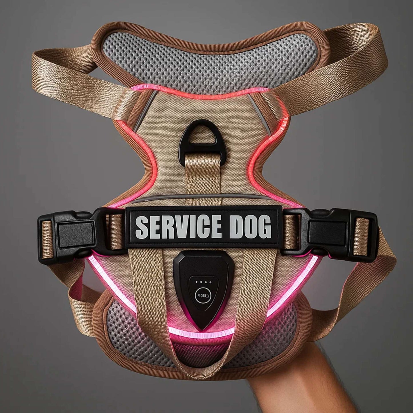 GlowFit - Pechera LED Antitirones Ajustable para Perros