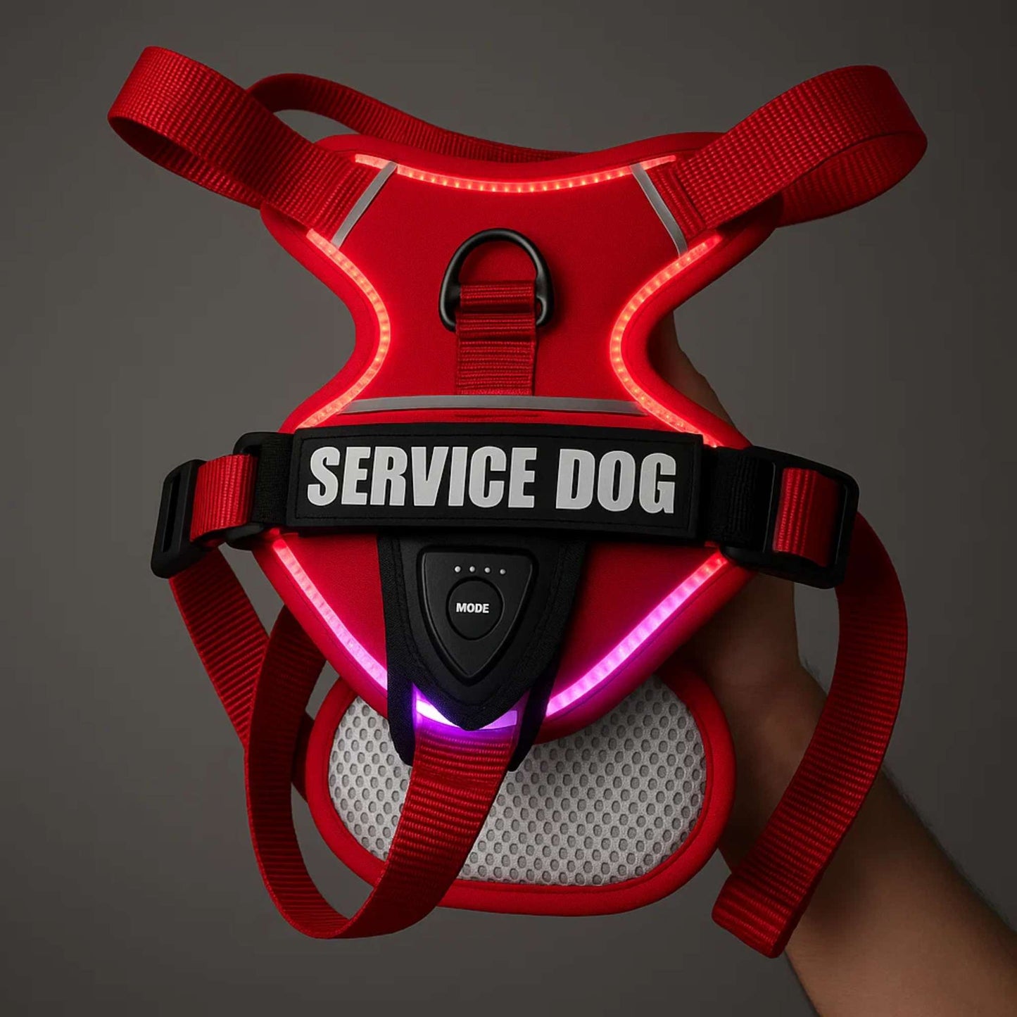 GlowFit - Pechera LED Antitirones Ajustable para Perros