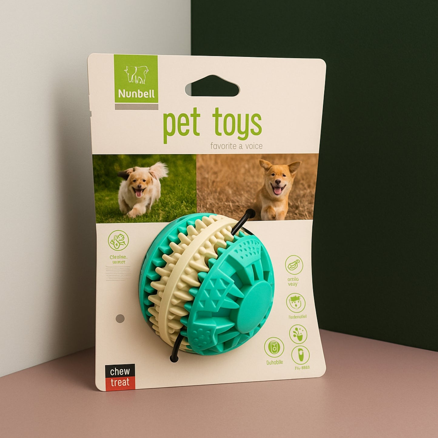 ChewBall 360 – Pelota Masticable para Perros con Limpieza Dental
