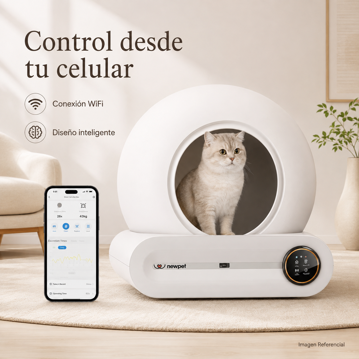 WiFi Cat Box- Arenero inteligente para gatos