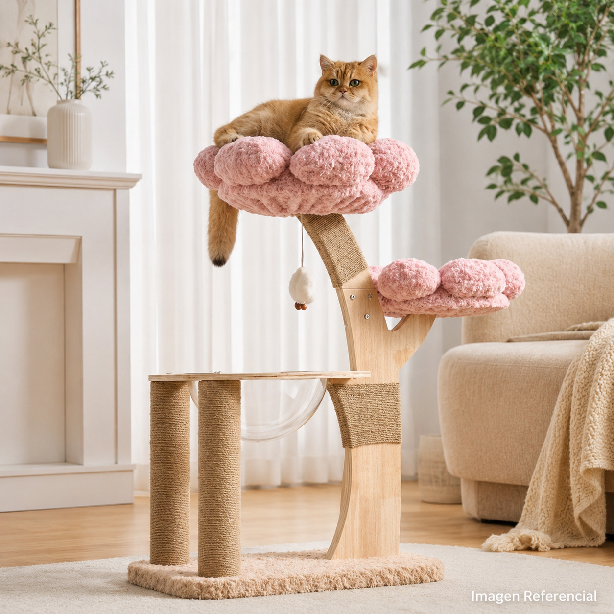 Petal Tree- Rascador y cama para gatos
