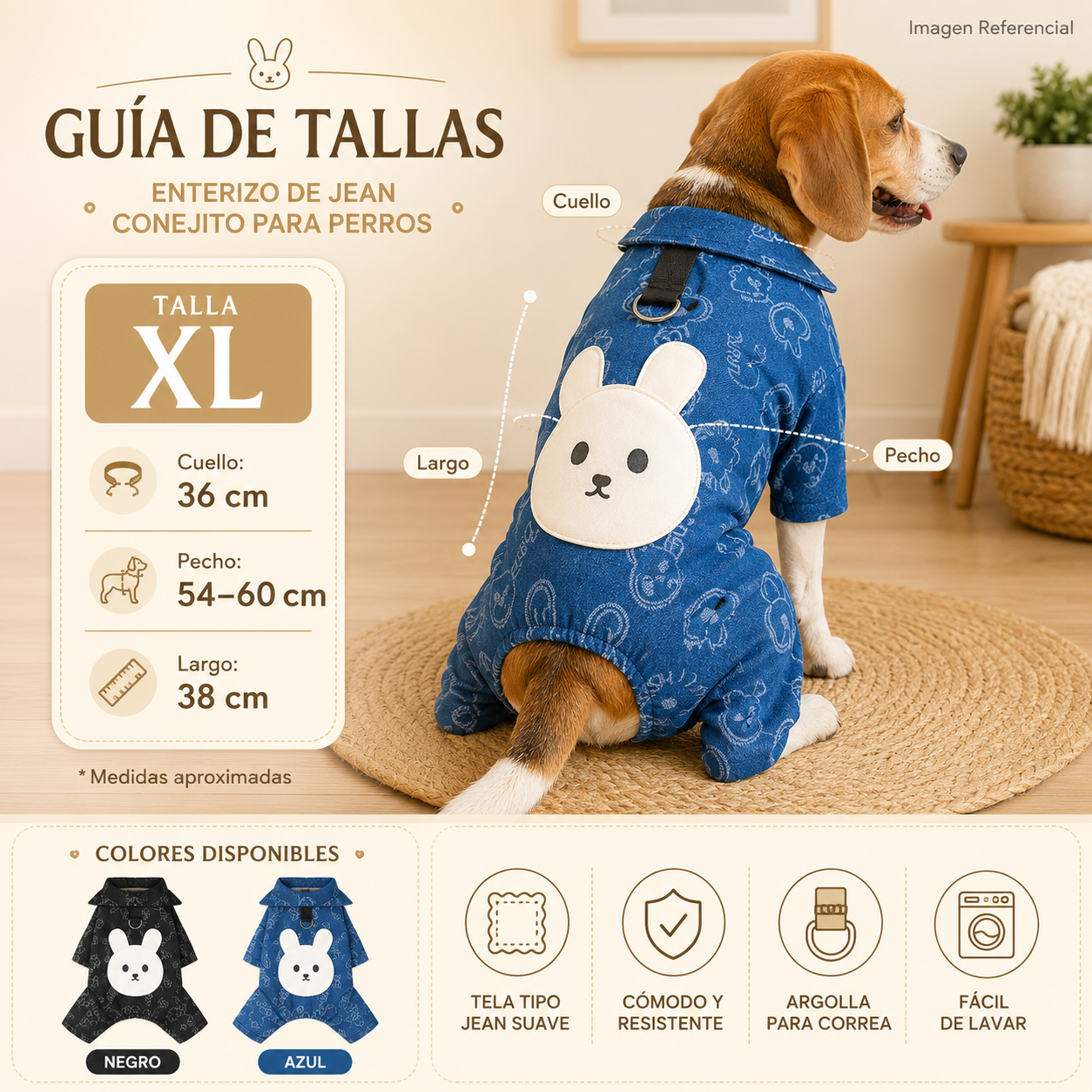 Bunny Denim- Ropa para perros