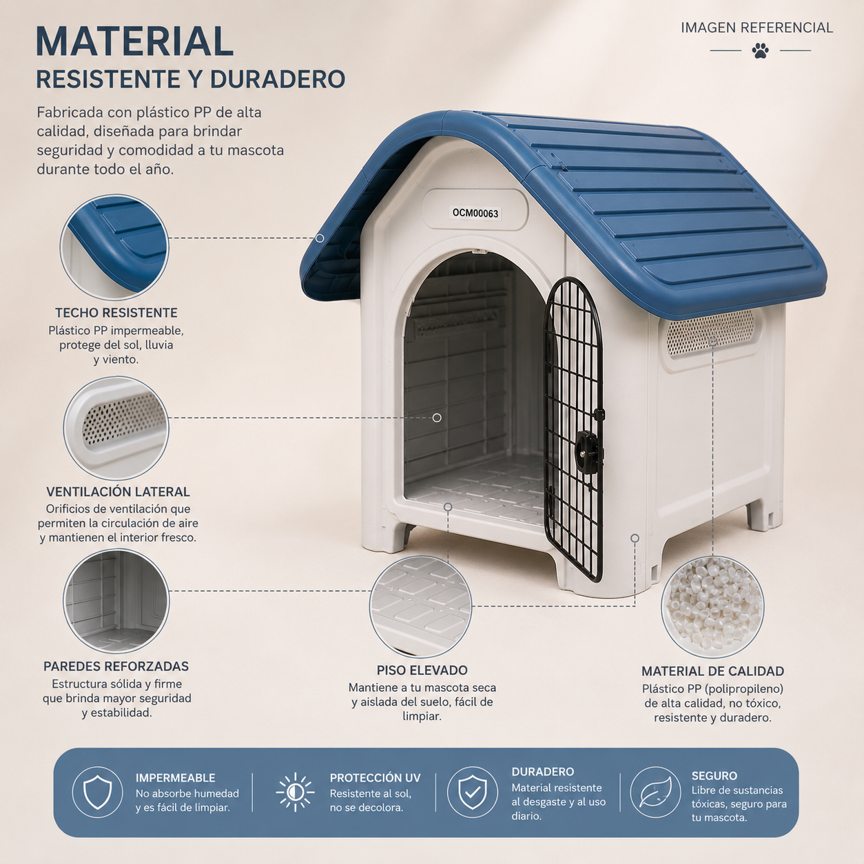 Villa Guardián- Casa de exterior para perros