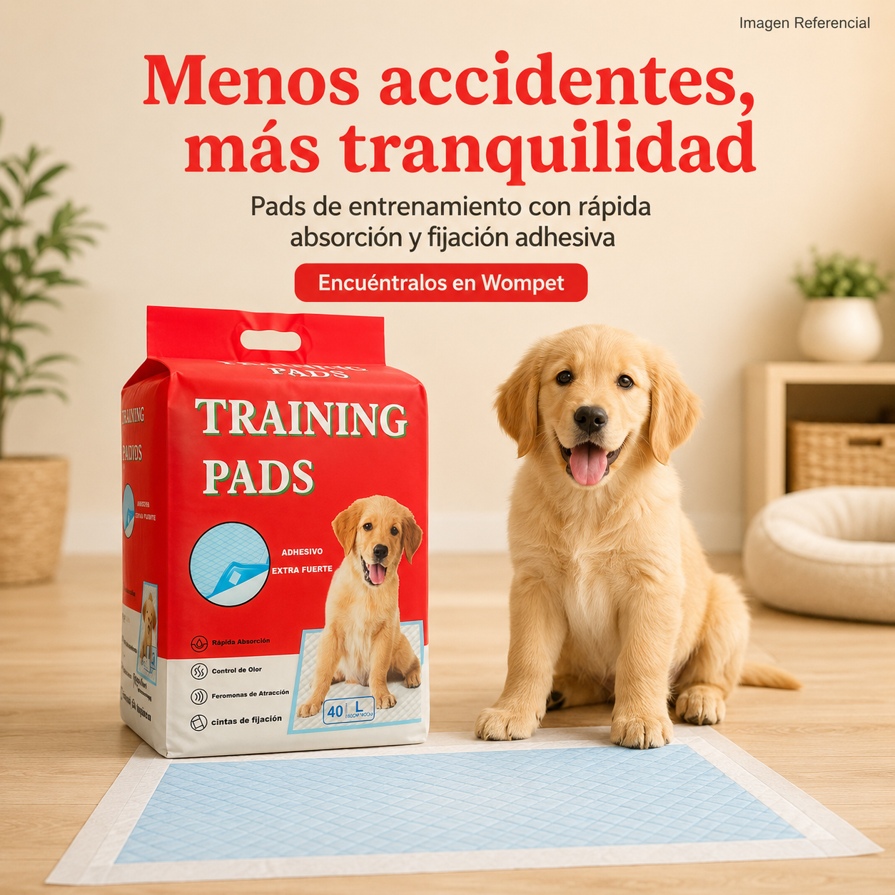 Training pads- Adhesivo extra fuerte Talla L