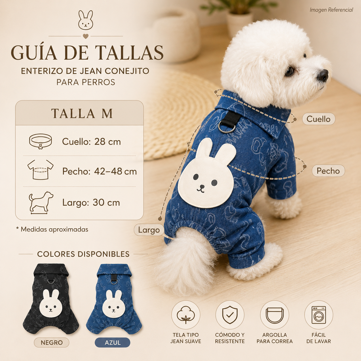 Bunny Denim- Ropa para perros
