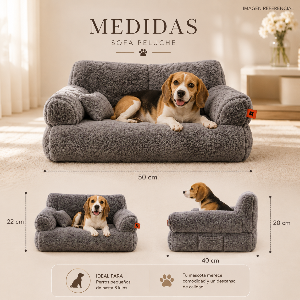NubeSoft Deluxe- Cama para perros y gatos