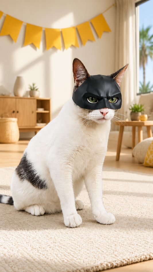 Máscara de Batcat- Disfraz de Mascota para Halloween