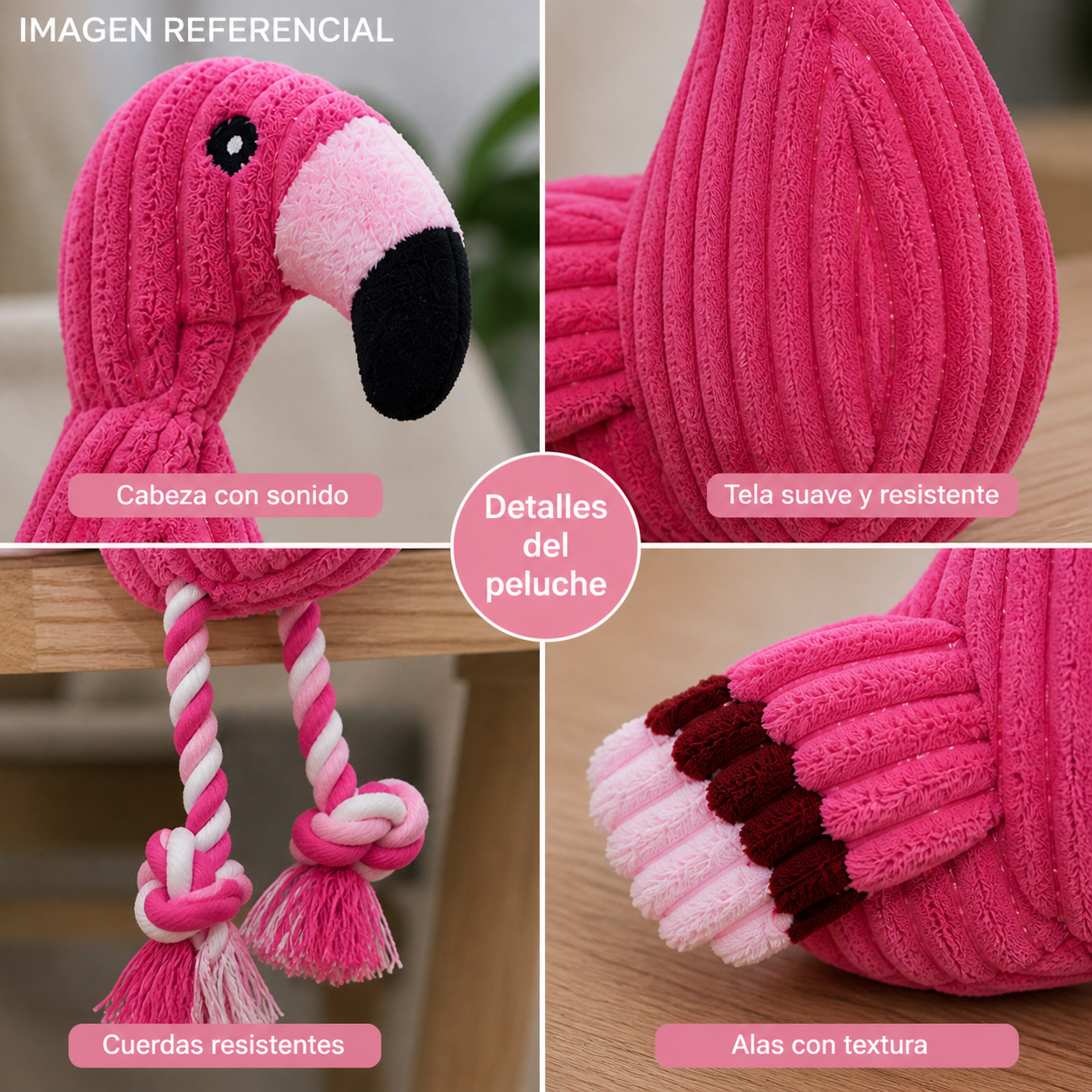 Peluche Pink Zoo Flamingo