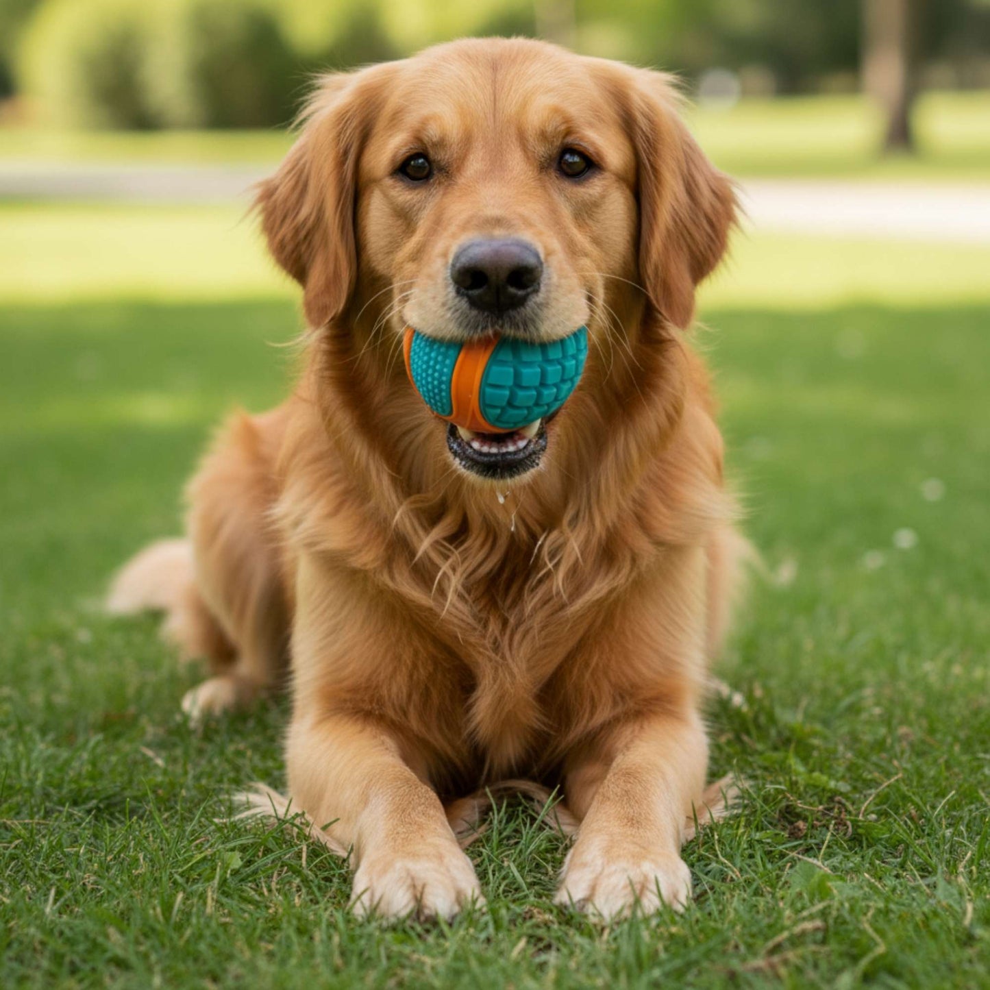 WaffleBall - Juguete Pelota de Jebe Masticable para Perros