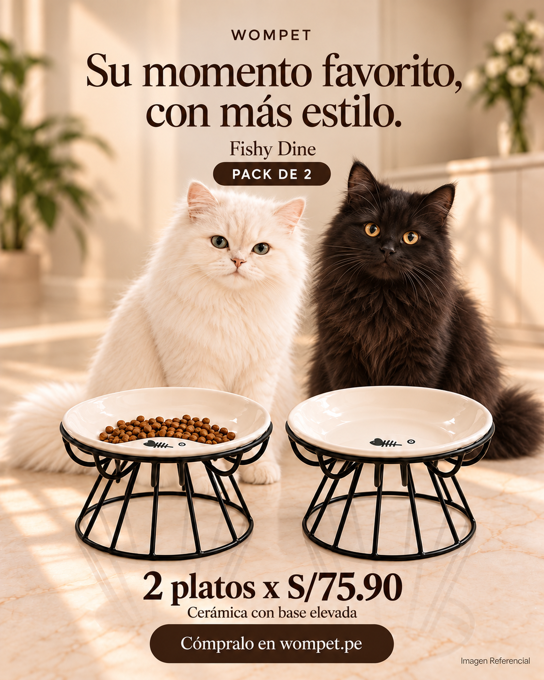 Fishy Dine- Comedero para gatos