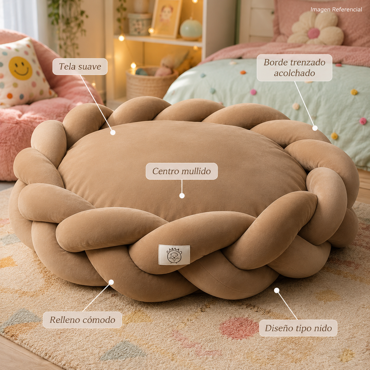 Cama Abrazo Trenzado- Cama para perros y gatos