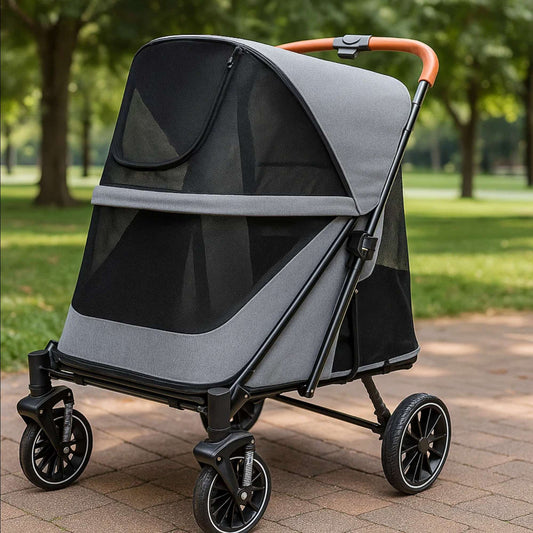 UrbanPawride - Coche Plegable Premium para Perros