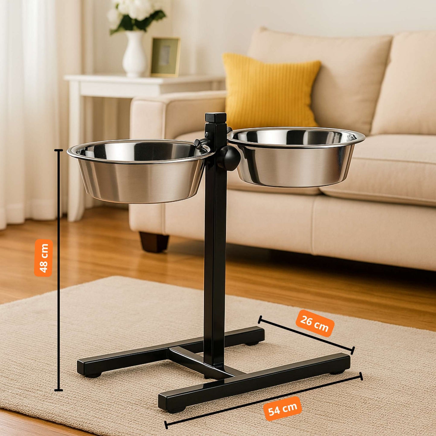 AlturaPet – Comedero Elevado de Acero Inoxidable