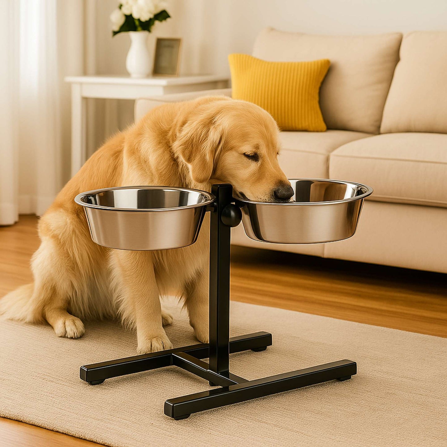 AlturaPet – Comedero Elevado de Acero Inoxidable