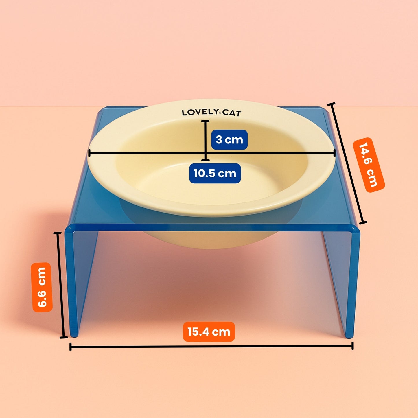 CeramiAcryl Bowl Comedero Elevado de Ceramica y Plastico