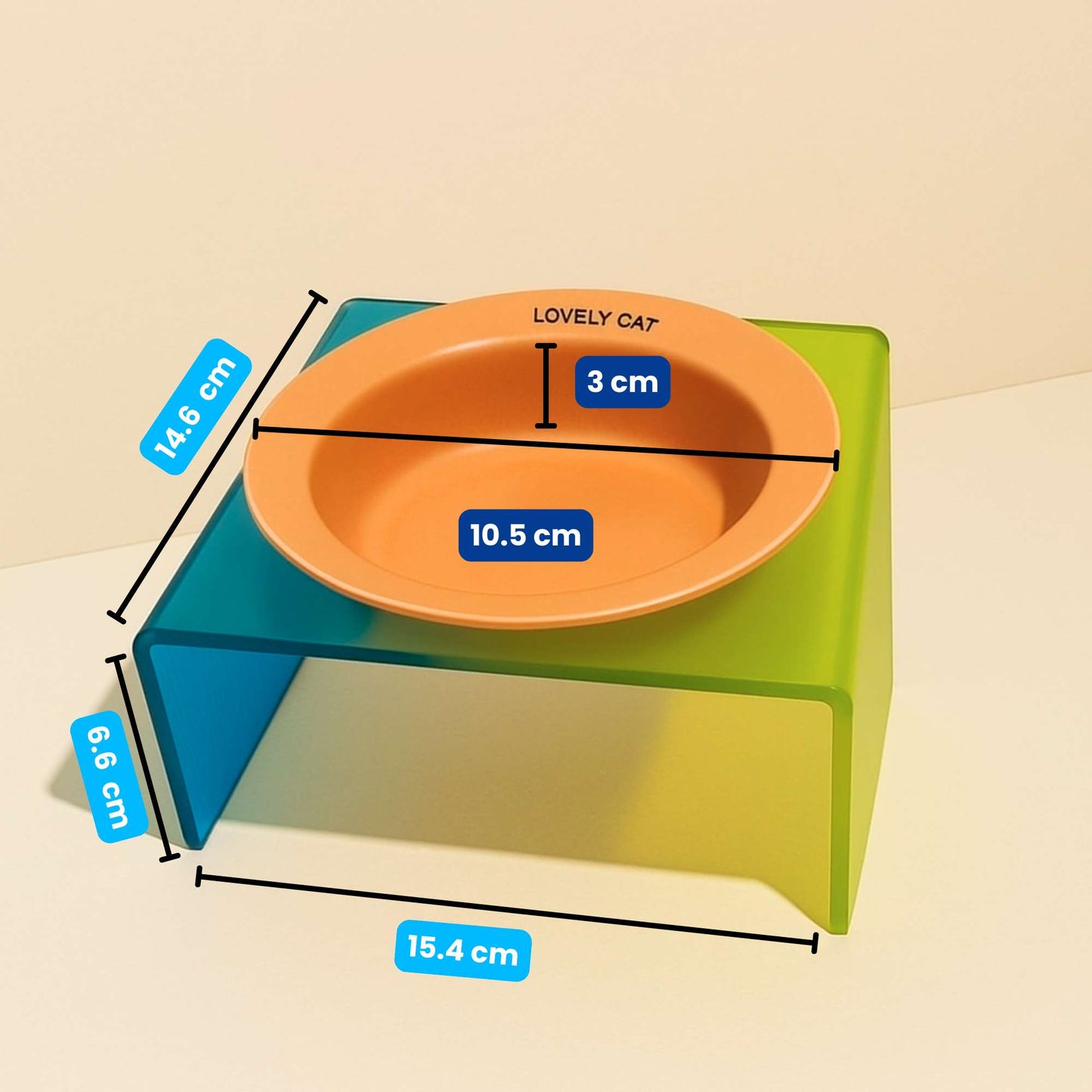 CeramiAcryl Bowl Comedero Elevado de Ceramica y Plastico