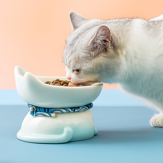 MichiSonrisa – Comedero de Cerámica Para Mascotas