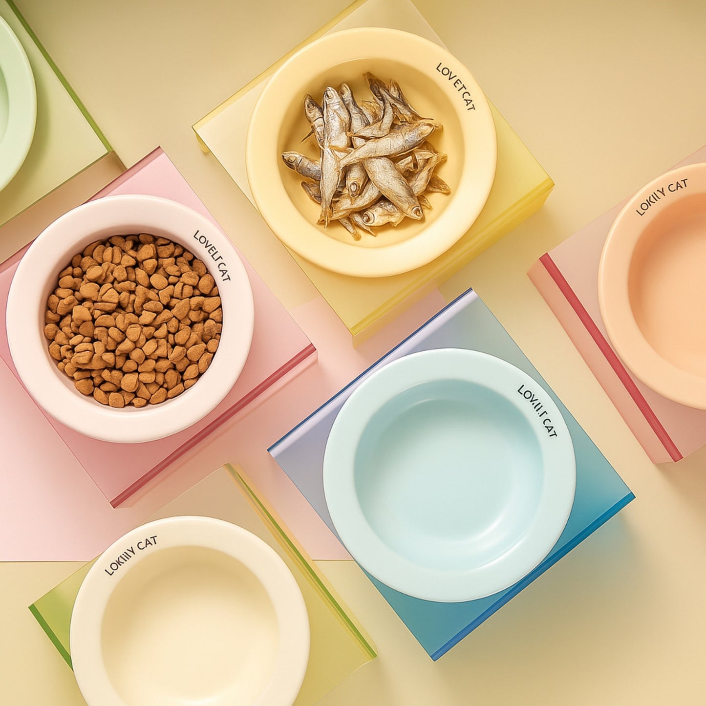 CeramiAcryl Bowl Comedero Elevado de Ceramica y Plastico