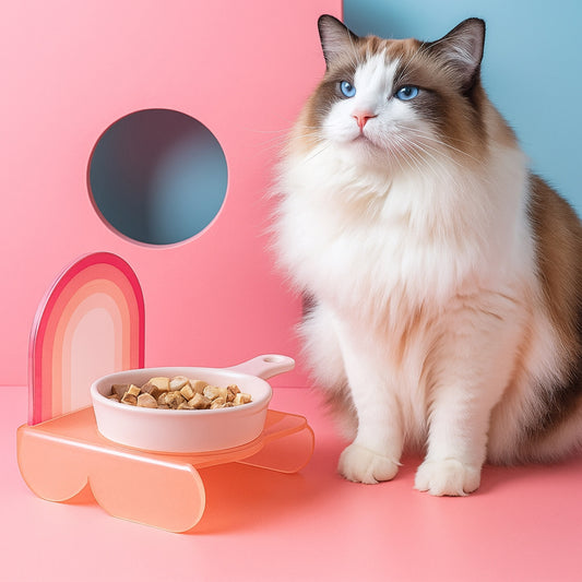 Lovely Cat Rainbow Dish Plato de Cerámica para Gatos