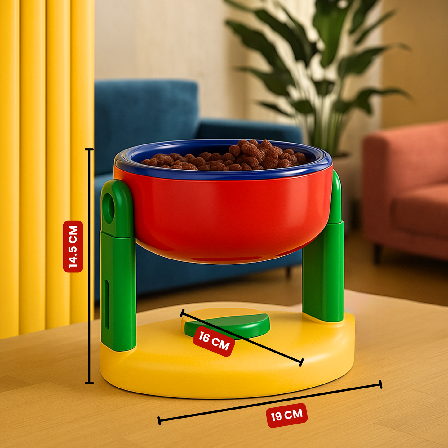 NoMove - Plato ajustable elevado con antideslizante para mascotas