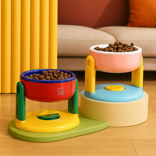 NoMove - Plato ajustable elevado con antideslizante para mascotas