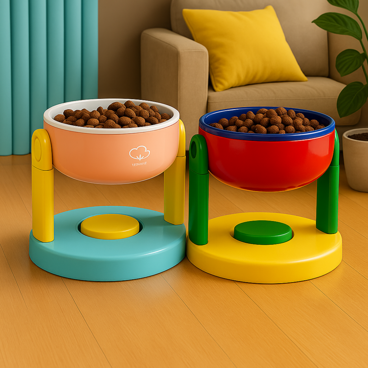 NoMove - Plato ajustable elevado con antideslizante para mascotas