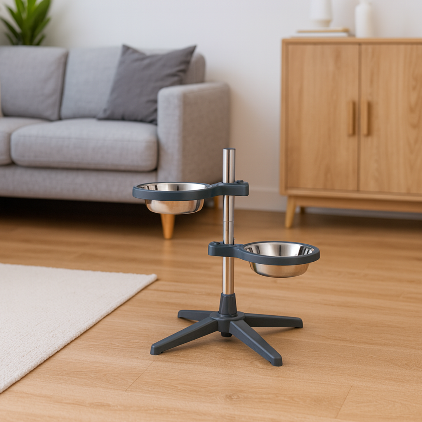 AlturaPup - Comedero Doble Elevado Ajustable para Mascotas