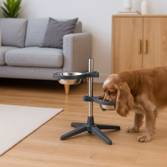 AlturaPup - Comedero Doble Elevado Ajustable para Mascotas