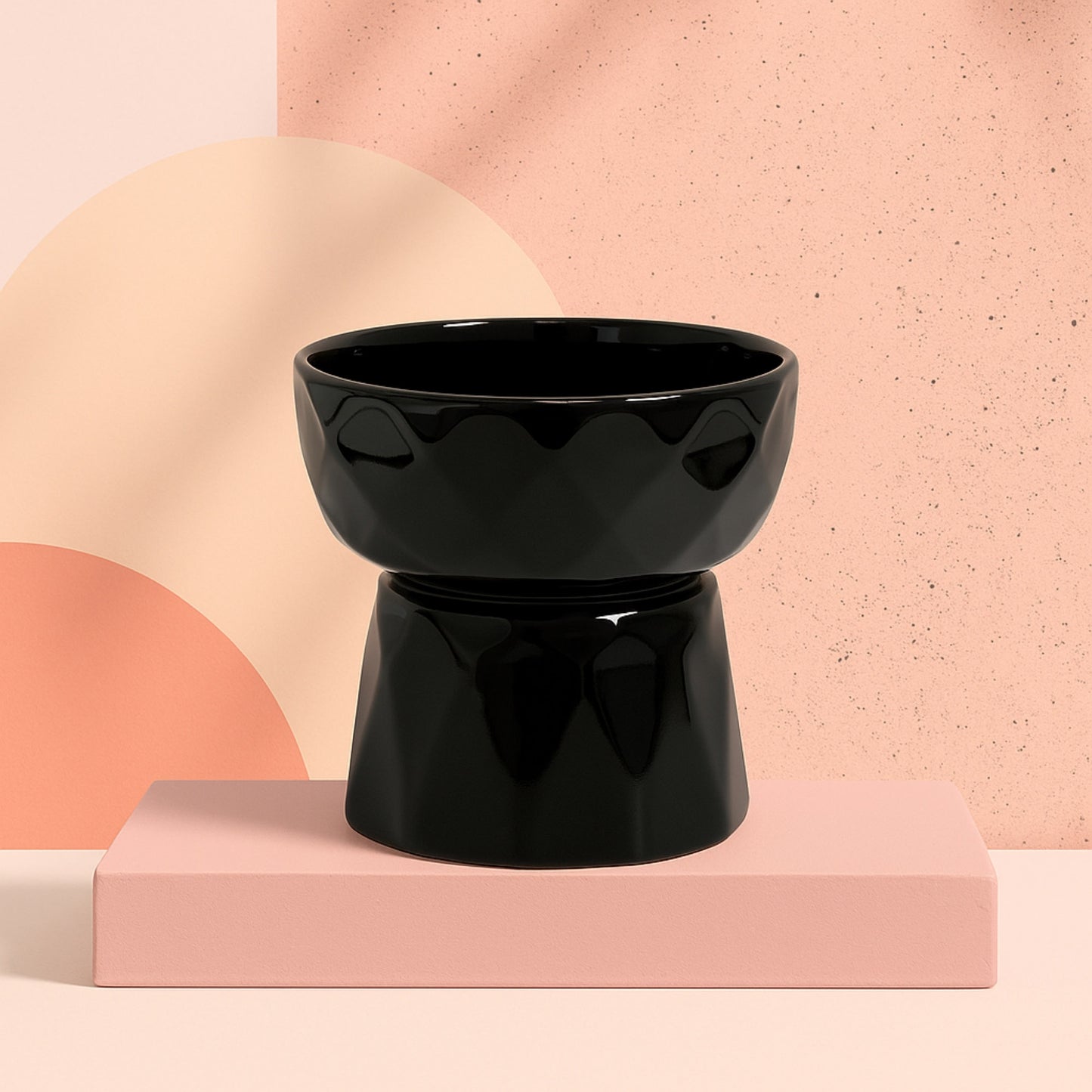 DiamantBowl Comedero Elevado con Diseño Geométrico