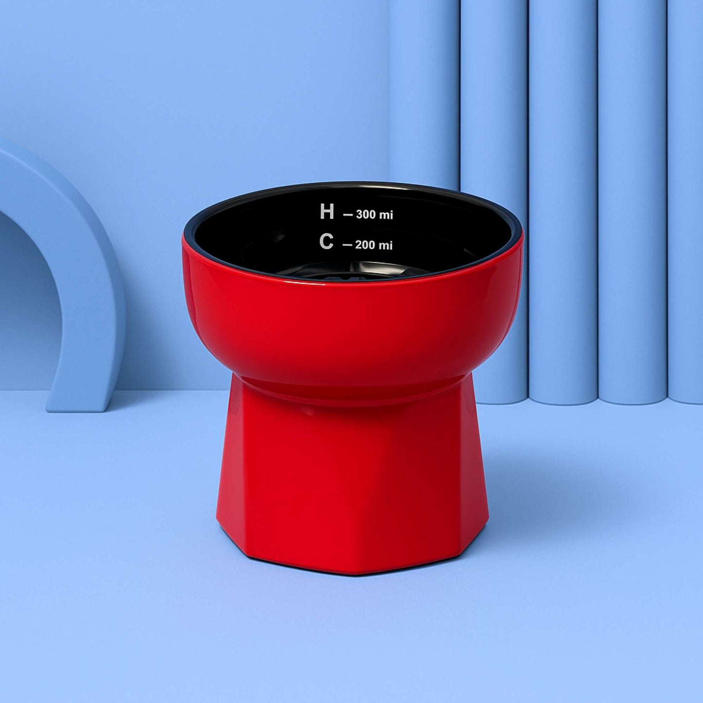 DiamantBowl Comedero Elevado con Diseño Geométrico