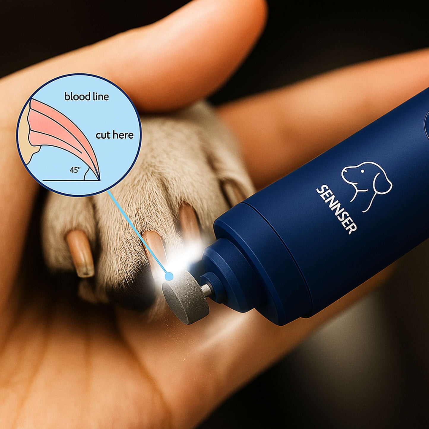 LimaPet Lite - Lima de Uñas Electrica para Mascotas