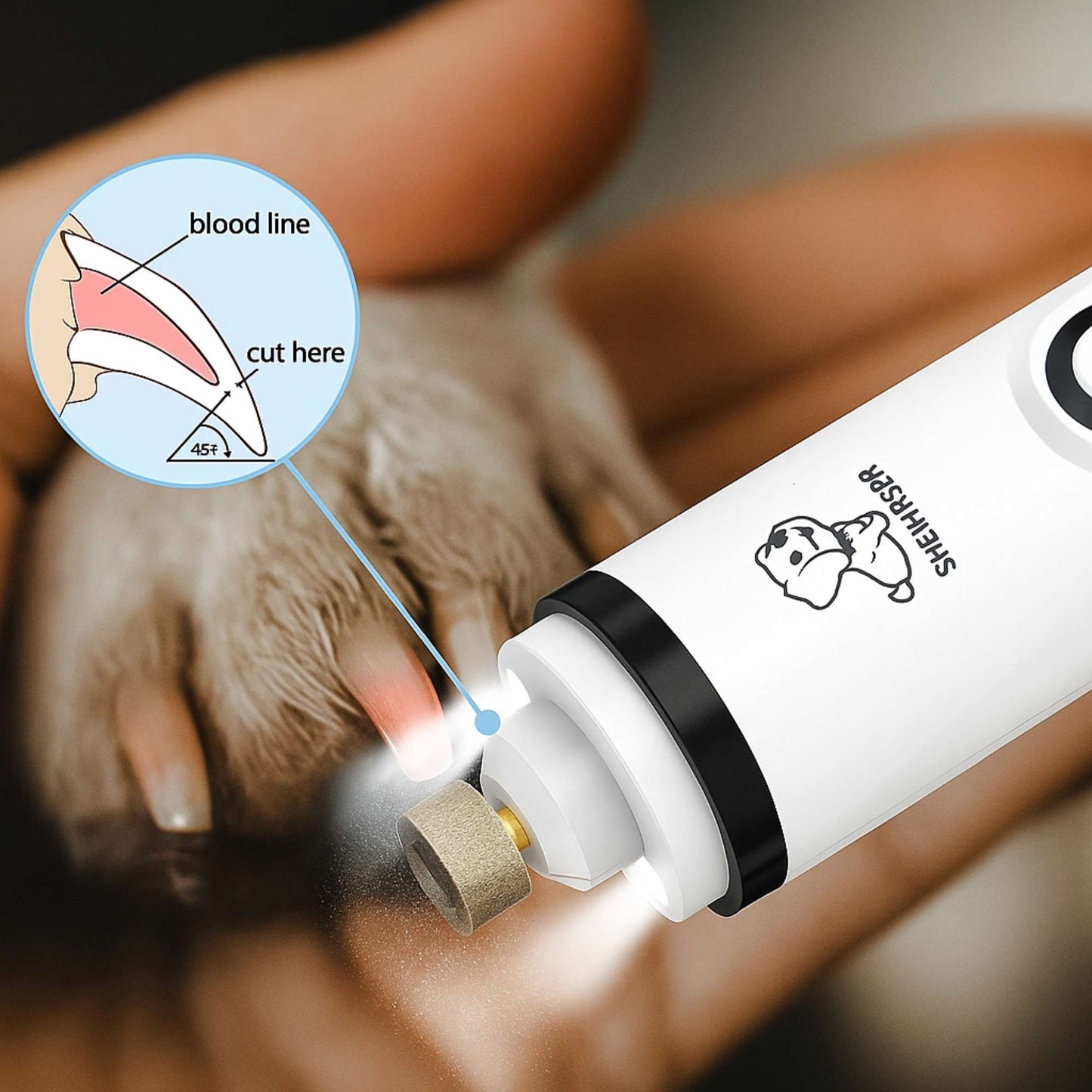 LimaPet Pro  - Lima de uñas eléctrica para mascotas