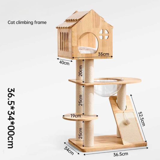 Cat Tree House- Rascador Mini Gimnasio Para Gatos