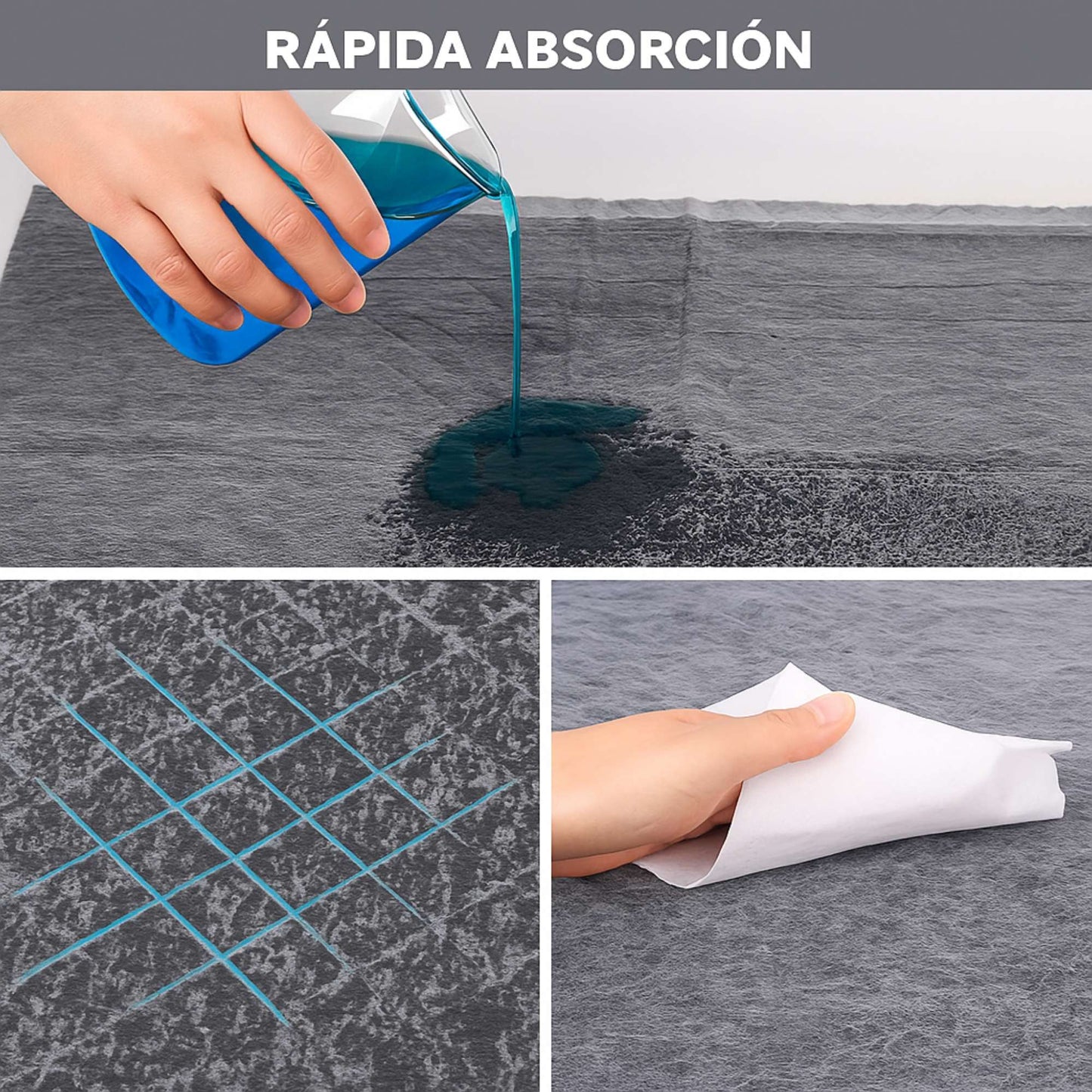 Pañal de Piso Carbón Activado - Talla M - 45 x 60 cm